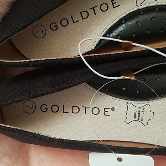 GoldToe Black Flat Shoes - Picture 5 of 6